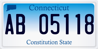 CT license plate AB05118