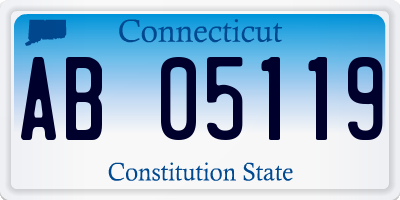 CT license plate AB05119