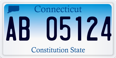 CT license plate AB05124