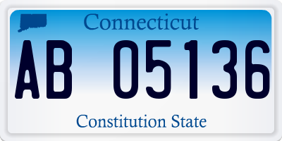 CT license plate AB05136