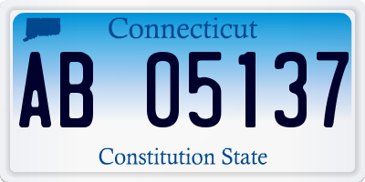 CT license plate AB05137