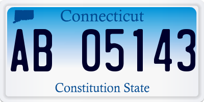 CT license plate AB05143