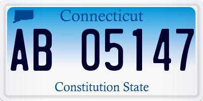 CT license plate AB05147