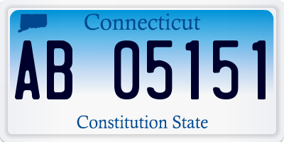 CT license plate AB05151