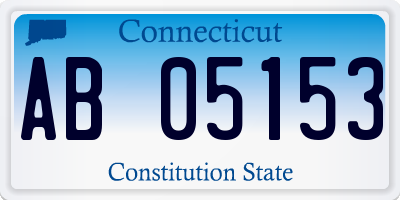 CT license plate AB05153