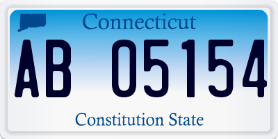 CT license plate AB05154