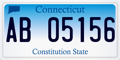 CT license plate AB05156