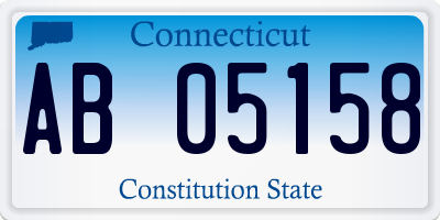 CT license plate AB05158