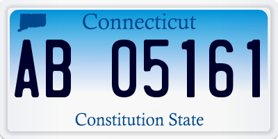 CT license plate AB05161