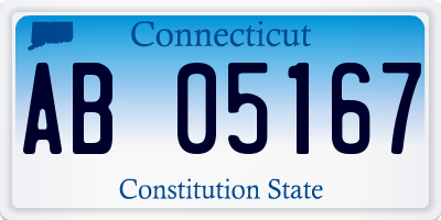 CT license plate AB05167