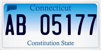 CT license plate AB05177