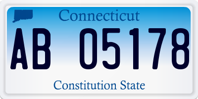 CT license plate AB05178