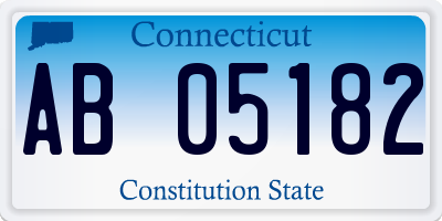 CT license plate AB05182