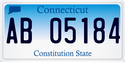 CT license plate AB05184