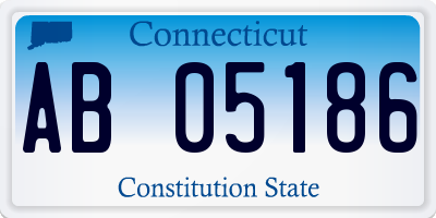 CT license plate AB05186