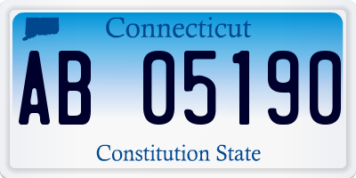 CT license plate AB05190