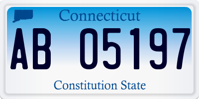 CT license plate AB05197