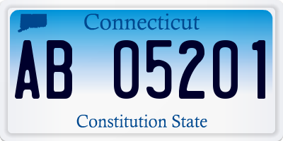 CT license plate AB05201