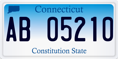 CT license plate AB05210