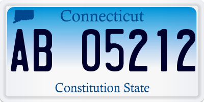 CT license plate AB05212