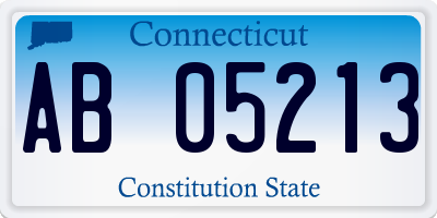 CT license plate AB05213