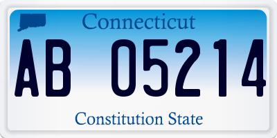 CT license plate AB05214