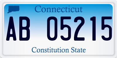 CT license plate AB05215