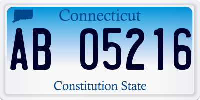 CT license plate AB05216