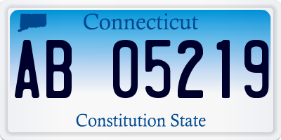 CT license plate AB05219