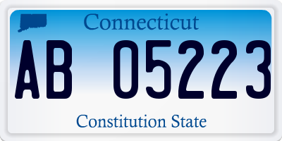 CT license plate AB05223