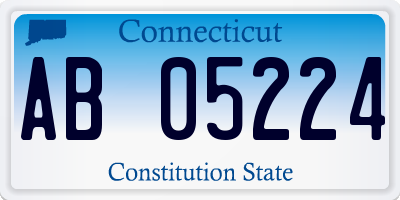 CT license plate AB05224