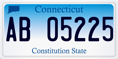 CT license plate AB05225