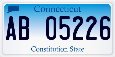 CT license plate AB05226