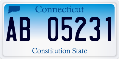 CT license plate AB05231