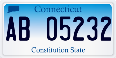 CT license plate AB05232