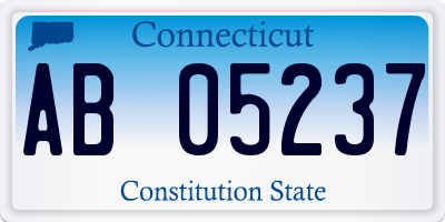 CT license plate AB05237