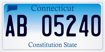 CT license plate AB05240