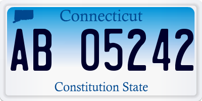 CT license plate AB05242