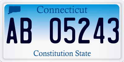 CT license plate AB05243