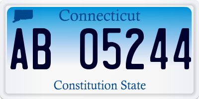 CT license plate AB05244