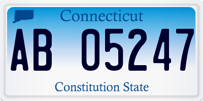 CT license plate AB05247