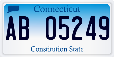 CT license plate AB05249