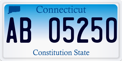 CT license plate AB05250