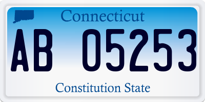 CT license plate AB05253