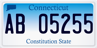 CT license plate AB05255