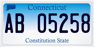 CT license plate AB05258