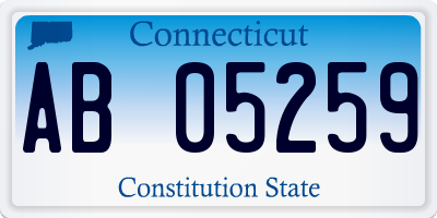 CT license plate AB05259