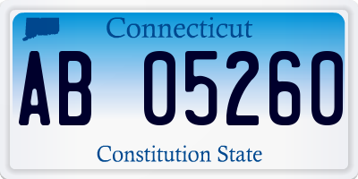 CT license plate AB05260