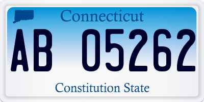 CT license plate AB05262