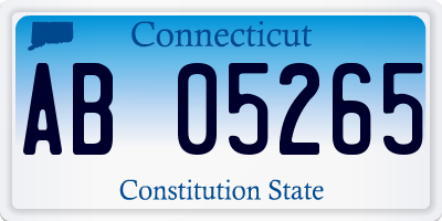 CT license plate AB05265